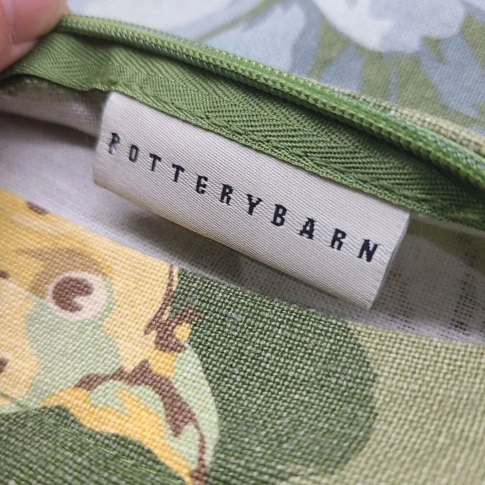 Pottery Barn Silvana Pheasant Pillow Sham Green 20